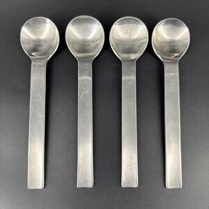 Gourmet Settings Pure Modern Clean Stainless Teaspoons Sleek Modern Set of 4